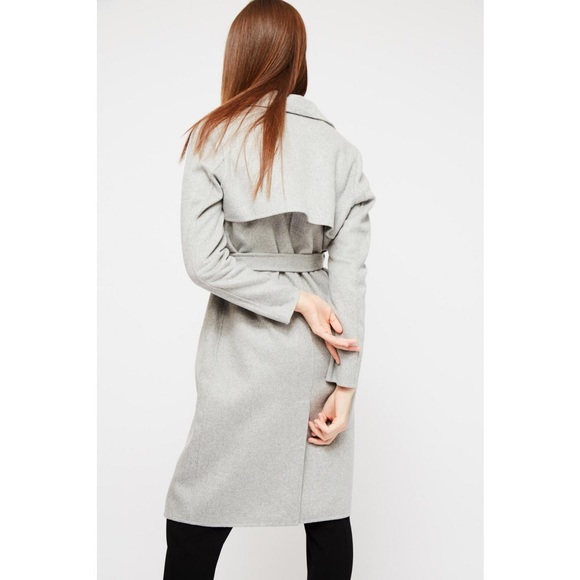 French brand Sinequanone Gray Trench Coat Sz S - Picture 3 of 8
